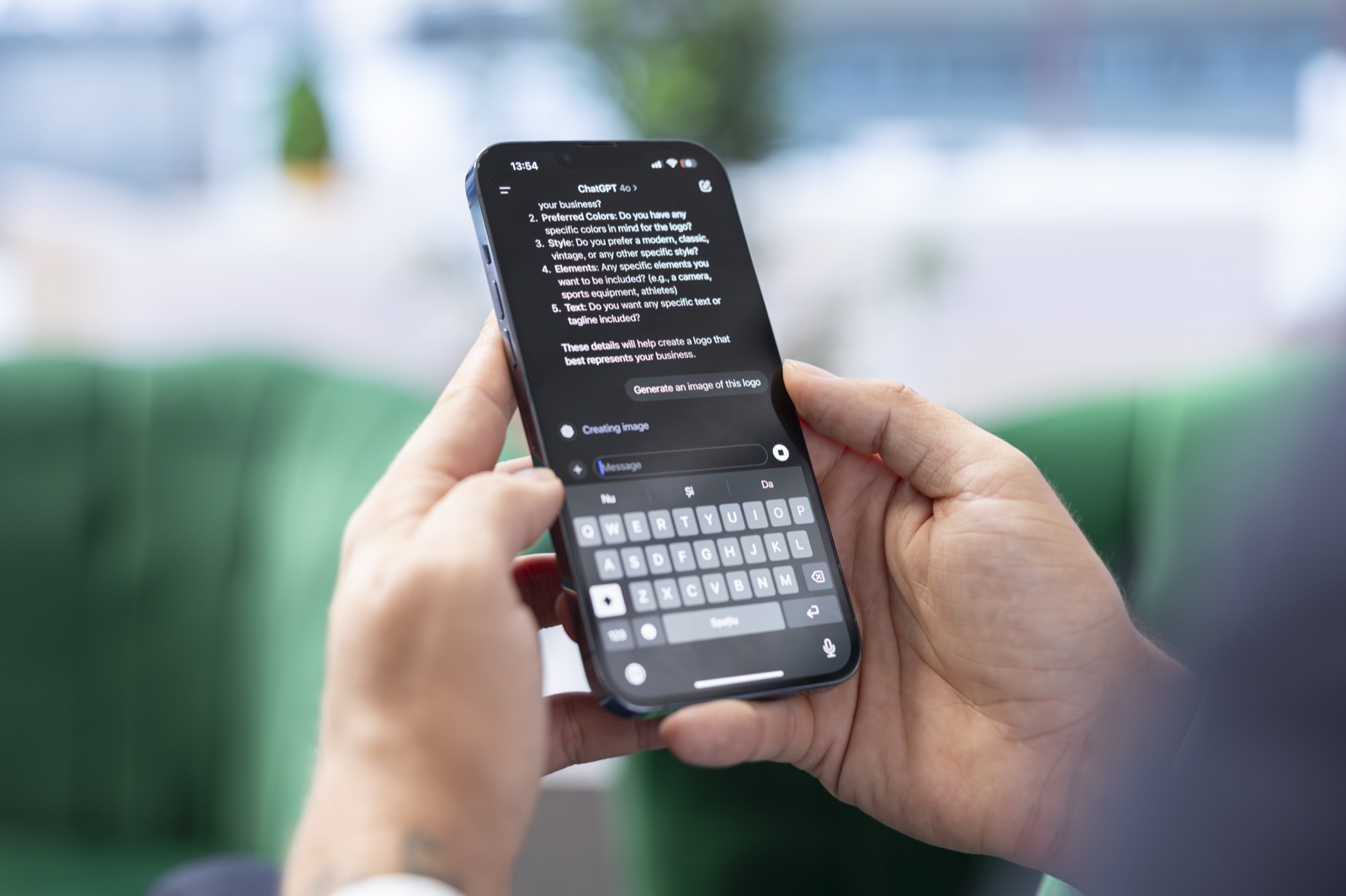 Person using ChatGPT on a smartphone — illustration for the post 'How to show up in ChatGPT in 2026'.